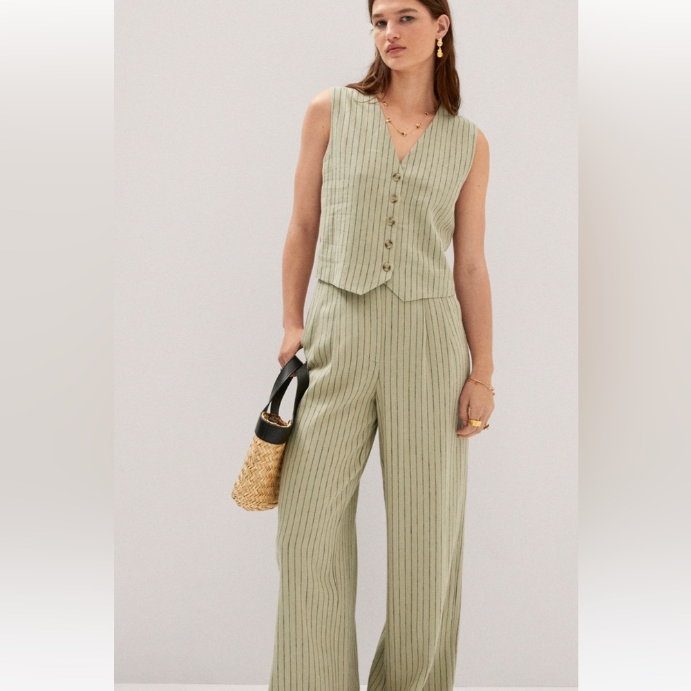 Mango Striped Pants and Vest set